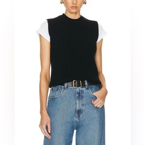 Guest In Residence Layer Up Cashmere Vest Women Black Size S